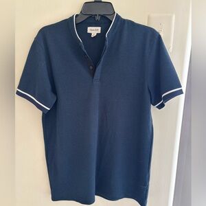 Open Edit Men's Dark Blue Polo Shirt